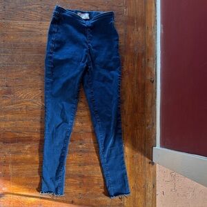 Free People Dark Blue Skinny Jeans Elastic Pull-on Waist